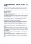 Anthem Questions with Complete Solutions 2025 Update&period;