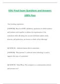 EDU Final Exam Questions and Answers 100&percnt; Pass