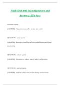 Final EDUC 606 Exam Questions and Answers 100&percnt; Pass