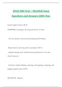 EDUC 606 Final &ndash; Woolfolk Exam Questions and Answers 100&percnt; Pass