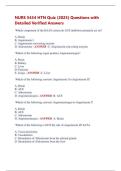 NURS 5434 HTN Quiz &lpar;2025&rpar; Questions with  Detailed Verified Answers 