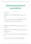 ENT100 Final Exam Questions and Answers 100&percnt; Pass