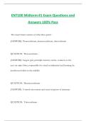 ENT100 Midterm &num;1 Exam Questions and Answers 100&percnt; Pass