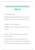 ENT101 Exam Questions and Answers 100&percnt; Pass