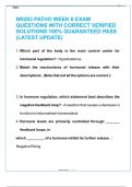 NR283 PATHO WEEK 6 EXAM QUESTIONS WITH CORRECT VERIFIED SOLUTIONS 100- GUARANTEED PASS &lpar;LATEST UPDATE&rpar;