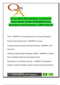 Texas Mold Remediation Contractor Exam 2025&sol;2026 &vert; 100&plus; Solved Questions &vert; TDLR Rules&comma; PPE&comma; Clearance&comma; Work Plans&comma; TMARR