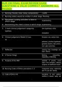 NUR 200 FINAL EXAM REVIEW EXAM QUESTIONS & VALID CORRECT ANSWERS ALL PASSED