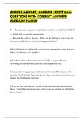 AMMO HANDLER 108 EXAM SCRIPT 2026 QUESTIONS WITH CORRECT ANSWERS ALREADY PASSED