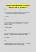 International Mechanical Code Exam  questions and correct answers