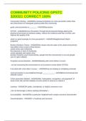 COMMUNITY POLICING GPSTC 320&sol;321 CORRECT 100&percnt;