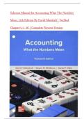Solution Manual for Accounting What The Numbers Mean&comma; 13th Edition By David Marshall &vert; Verified Chapter's 1 - 16 &vert; Complete Newest Version