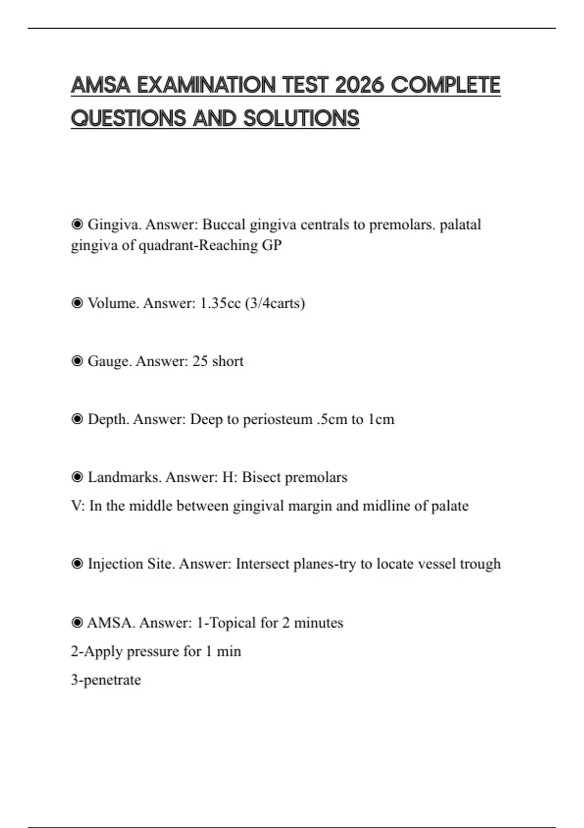 AMSA EXAMINATION TEST 2026 COMPLETE QUESTIONS AND SOLUTIONS - AMSA ...