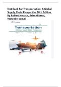 TEST BANK FOR Transportation&colon; A Global Supply Chain Perspective 10th Edition by Robert Novack&comma; Brian Gibson&comma; Yoshinori Suzuki ISBN&colon;978-0357908549 COMPLETE GUIDE ALL CHAPTERS COVERED 100&percnt; VERIFIED A&plus; GRADE ASSURED&excl;&excl;&excl;&excl;&excl;&excl;NEW LATEST UPDATE&excl;&excl;&excl;&excl;&excl;&excl;