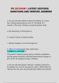 NR 325 EXAM 1 LATEST 2025&sol;2026 QUESTIONS AND VERIFIED ANSWERS