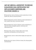 AMT MLT MEDICAL LABORATORY TECHNICIAN EXAM REVIEW 2026 CERTIFICATION TEST WITH ACCURATE QUESTIONS AND SOLUTIONS GRADED A&plus;