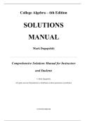 Solutions for College Algebra 6th edition by Mark Dugopolski&comma; All Chapters 1-8