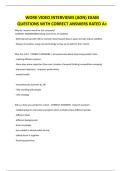 WORK VIDEO INTERVIEWS &lpar;AON&rpar; EXAM QUESTIONS WITH CORRECT ANSWERS RATED