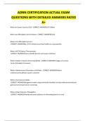 AONN CERTIFICATION ACTUAL EXAM QUESTIONS WITH DETAILED ANSWERS RATED A&plus;&period;pdf