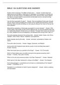 BIBLE 104 QUESTIONS AND ANSWER