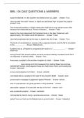 BIBL 104 QUIZ QUESTIONS & ANSWERS
