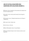 ANS 319 ACTUAL EXAM PAPER 2026 QUESTIONS WITH SOLUTIONS GRADED A&plus;