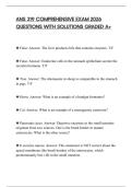 ANS 319 COMPREHENSIVE EXAM 2026 QUESTIONS WITH SOLUTIONS GRADED A&plus;