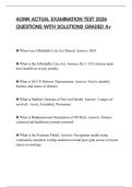 AONN ACTUAL EXAMINATION TEST 2026 QUESTIONS WITH SOLUTIONS GRADED A&plus;
