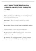 AONN SIMULATION MIDTERM EXAM 2026 QUESTIONS AND SOLUTIONS GUARANTEED TO PASS