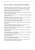 BIBL 104 WEEK 1 QUIZ QUESTIONS & ANSWERS