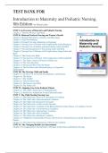 Test Bank for Introduction to Maternity and Pediatric Nursing&comma; 8th Edition by Gloria Leifer &vert; 2025&sol;2026 Latest Update