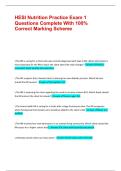 HESI Nutrition Practice Exam 1 Questions Complete With 100&percnt; Correct Marking Scheme &vert;&vert; Verified Nutrition Exam