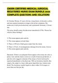 CMSRN CERTIFIED MEDICAL SURGICAL REGISTERED NURSE EXAM BUNDLE 2026 COMPLETE QUESTIONS AND SOLUTIONS