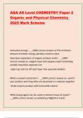 AQA AS Level CHEMISTRY Paper 2 Organic and Physical Chemistry 2025 Mark Scheme