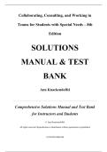 Solutions Manual & Test Bank For Collaborating&comma; Consulting&comma; and Working in Teams for Students with Special Needs 8th Edition by Ann Knackendoffel&comma; &lpar;All Chapters 1- 12&rpar;