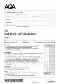 2025 AQA AS Level Further Mathematics Paper 1 &lpar;7366&sol;1&rpar;
