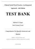 Test Bank For Clinical Social Work Practice An Integrated Approach&comma; 6th Edition by Marlene G Cooper&comma; Joan Granucci Lesser&comma; &lpar;All Chapters 1-13&rpar;