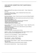 UGA HISTORY EXEMPTION TEST QUESTIONS & ANSWERS