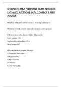 COMPLETE APEA PREDICTOR EXAM 101 PAGES &vert; 2024&ndash;2025 EDITION &vert; 100&percnt; CORRECT & FREE ACCESS