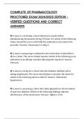 COMPLETE ATI PHARMACOLOGY PROCTORED EXAM 2024&sol;2025 EDITION &ndash; VERIFIED QUESTIONS AND CORRECT ANSWERS