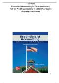 Test Bank for Essentials of Accounting for Governmental and Not-for-Profit Organizations &lpar; 15th Edition&comma; Copley&rpar; Chapter 1-14