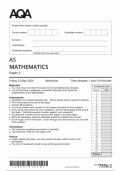 2025 AQA AS Level Mathematics Paper 2 &lpar;7356&sol;2&rpar;