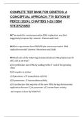 COMPLETE TEST BANK FOR GENETICS&colon; A CONCEPTUAL APPROACH&comma; 7TH EDITION BY PIERCE &lpar;2024&rpar;&comma; CHAPTERS 1&ndash;26 &vert; ISBN 9781319216801