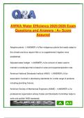 Water Efficiency Exam &lpar;AWWA&rpar; &ndash; 100 Questions with Answers &vert; Environmental Engineering Topics&colon; Irrigation&comma; Pricing&comma; Fixtures