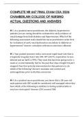 COMPLETE NR 667 FINAL EXAM CEA 2026 CHAMBERLAIN COLLEGE OF NURSING ACTUAL QUESTIONS AND ANSWERS