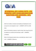 INTERMODAL DRY CARGO CNRT CONTAINER CERTIFICATION   EXAM COMPLETE PACKAGE DEAL