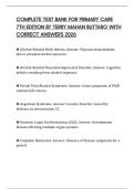 COMPLETE TEST BANK FOR PRIMARY CARE 7TH EDITION BY TERRY MAHAN BUTTARO WITH CORRECT ANSWERS 2026