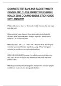 COMPLETE TEST BANK FOR RACE ETHNICITY GENDER AND CLASS 9TH EDITION JOSEPH F&period; HEALEY 2026 COMPREHENSIVE STUDY GUIDE WITH ANSWERS
