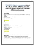 WGU D337 Objective Assessment &lpar;Latest 2025&sol;2026&rpar; Internet of Things &lpar;IoT&rpar; and Infrastructure Quiz Bank&vert; Questions and 100&percnt; Correct Answers
