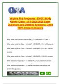 Virginia Fire Programs &ndash; EVOC Exam Class 1&ndash;3 &vert; 100&plus; Verified Q&A &vert; Driving Laws&comma; Safety&comma; Codes&comma; Skids&comma; Sirencide &vert; 2025&sol;2026