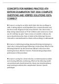 CONCEPTS FOR NURSING PRACTICE 4TH EDITION EXAMINATION TEST 2026 COMPLETE QUESTIONS AND VERIFIED SOLUTIONS 100&percnt; CORRECT